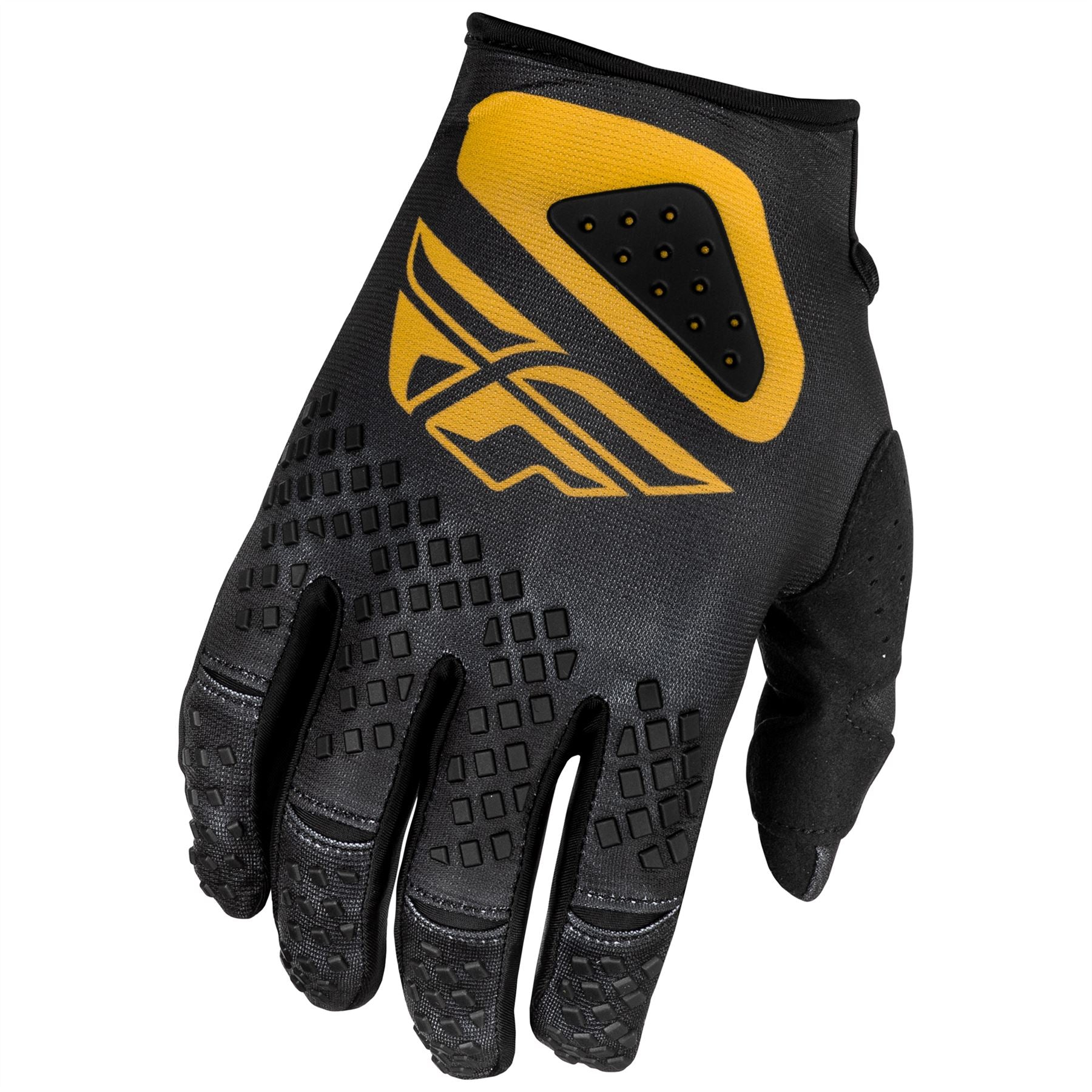Fly Racing 2025 Kinetic Center Motocross Gloves Black Gold